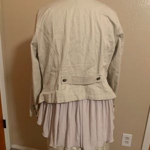 Torrid plus khaki jacket military buttons